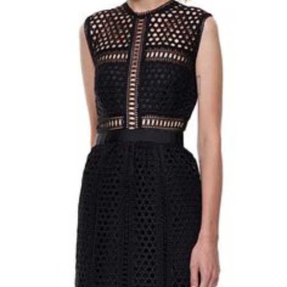 Panelled column midi dress- SELF PORTRAIT - Picture 2 of 4